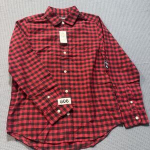 The Children's Place Dad Matching Short Sleeve Plaid Shirt Boy's Sz L Brand New